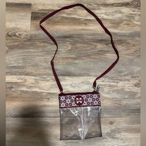 Clear Crossbody Bag with Mississippi State Details